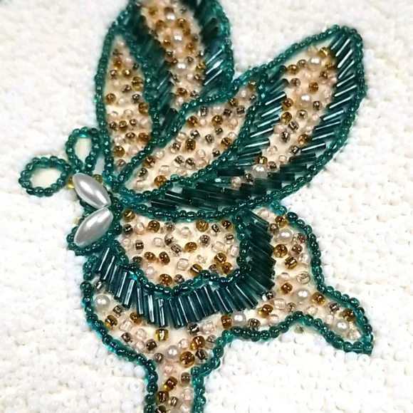 Vintage 1950s Mid Century ADELES Miami Beaded Lucite Wicker Box Bag - Picture 15 of 16